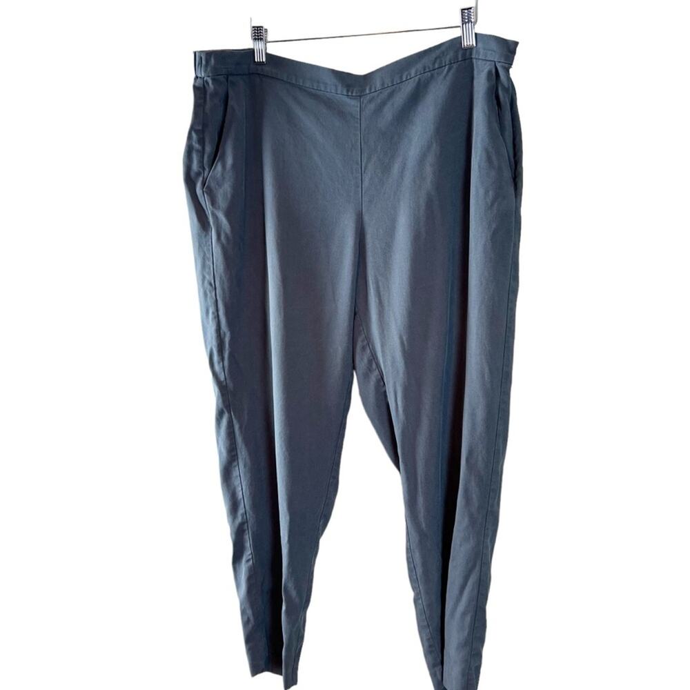 Eileen Fisher Graphite Gray Sandwashed Tencel Slouchy Pants Size L Lagenlook